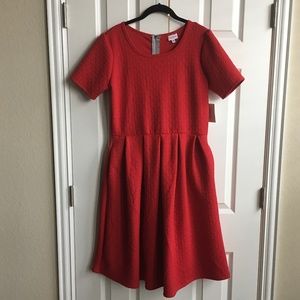 NEW LuLaRoe Amelia Size XL 18-20 Red dress
